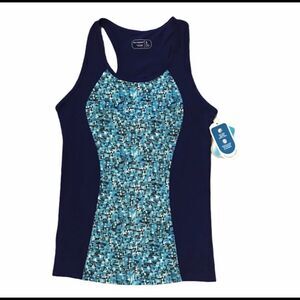 Be Inspired SMALL Blue Performance Wicking Top NWT